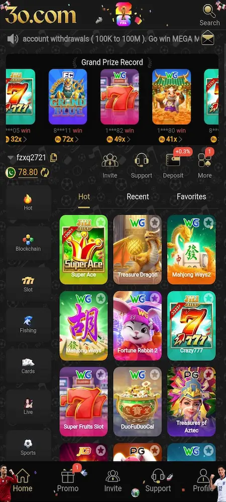 3O Game interface