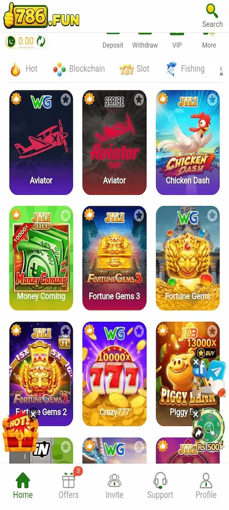 786fun Game interface