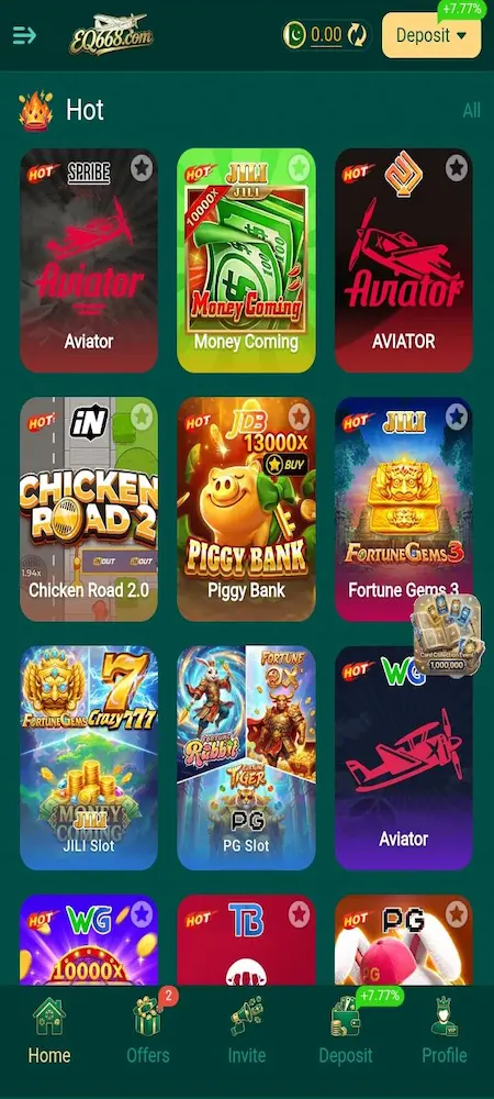 EQ668 Game interface